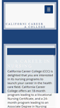 Mobile Screenshot of californiacareercollege.edu