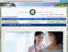 Tablet Screenshot of californiacareercollege.edu